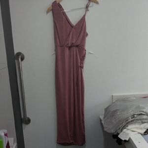 Go Couture Dusty Rose One Shoulder Dress